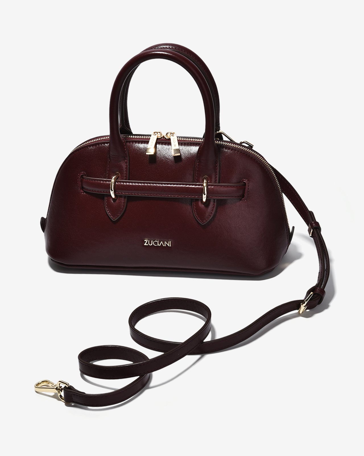 Túi Xách Tay Đeo Chéo Dáng Bowler Zuciani The Artisan N04-JC33-Đỏ Color1