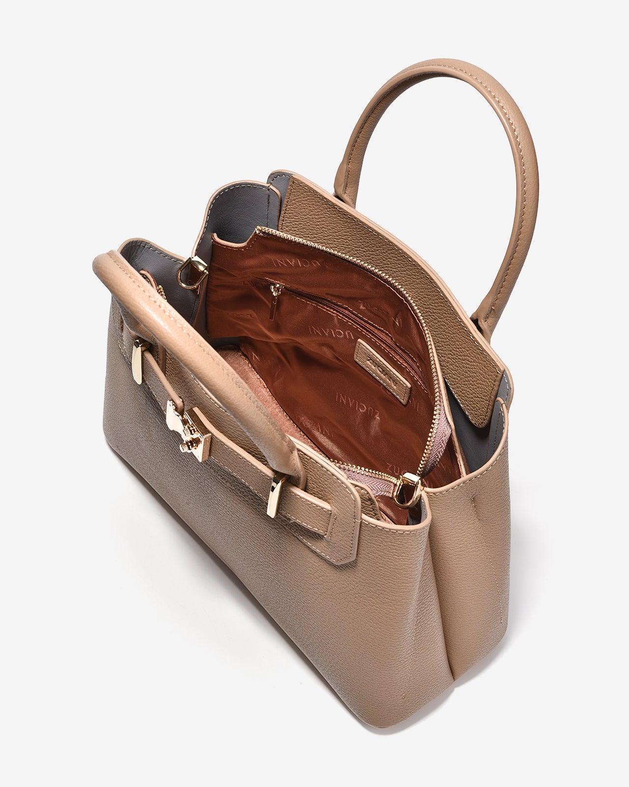 Túi Xách Tay Cao Cấp Zuciani The Artisan N11-JC39-Cafe Color1