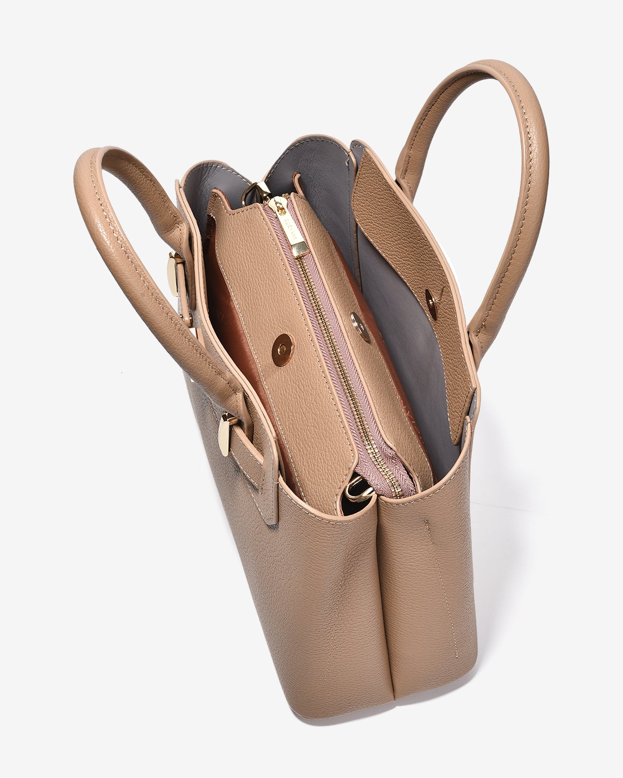 Túi Xách Tay Cao Cấp Zuciani The Artisan N11-JC39-Cafe Color1