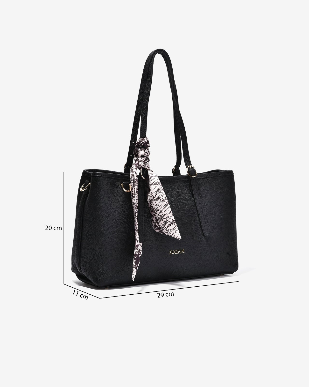 Túi Xách Tay Đeo Vai Dáng Tote Zuciani The Artisa N12-JC40-Đen Color1