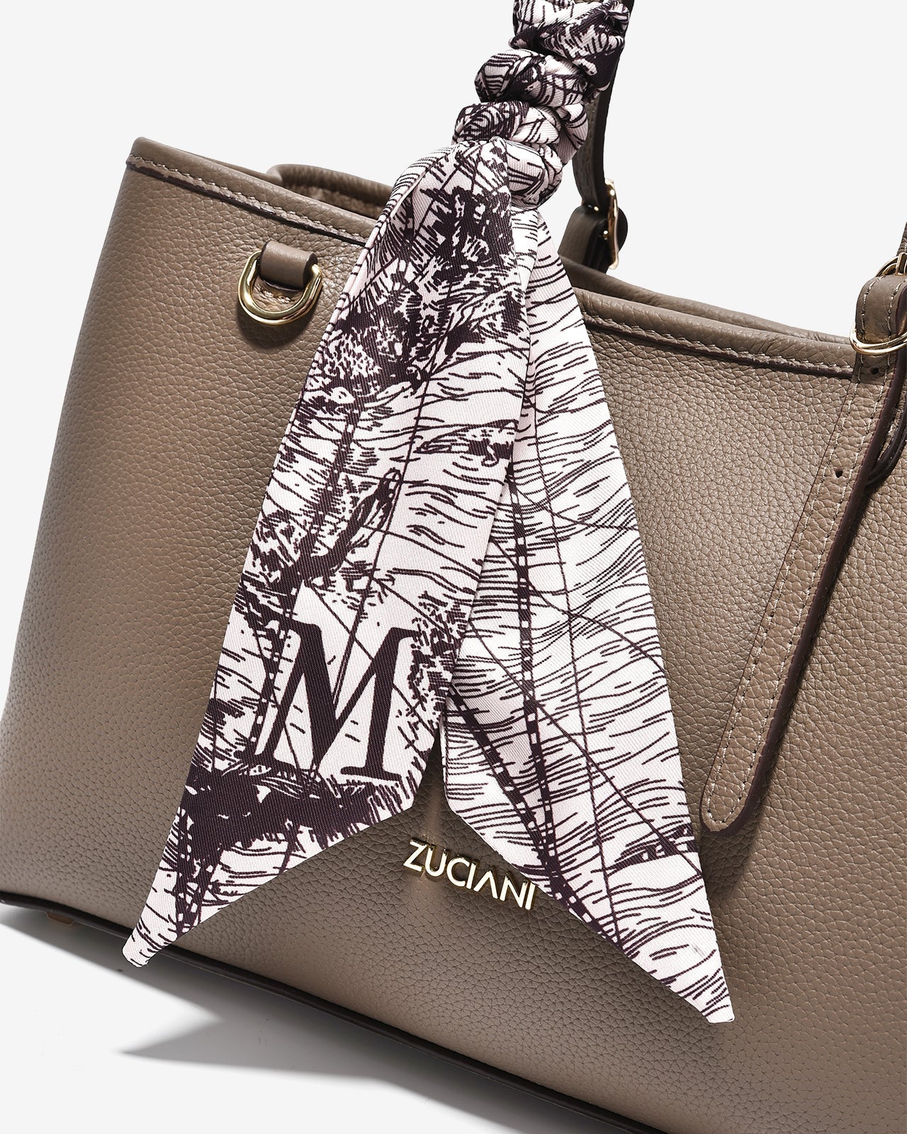Túi Xách Tay Đeo Vai Dáng Tote Zuciani The Artisa N12-JC40-Xám Color1