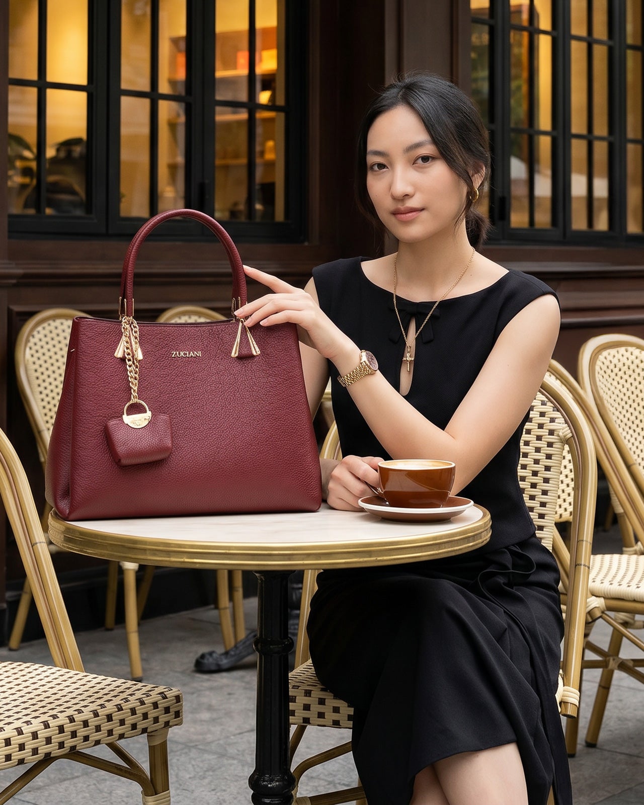 Túi Xách Tay Da Mềm Zuciani Modern Divine N09-JC70Đỏ Color1
