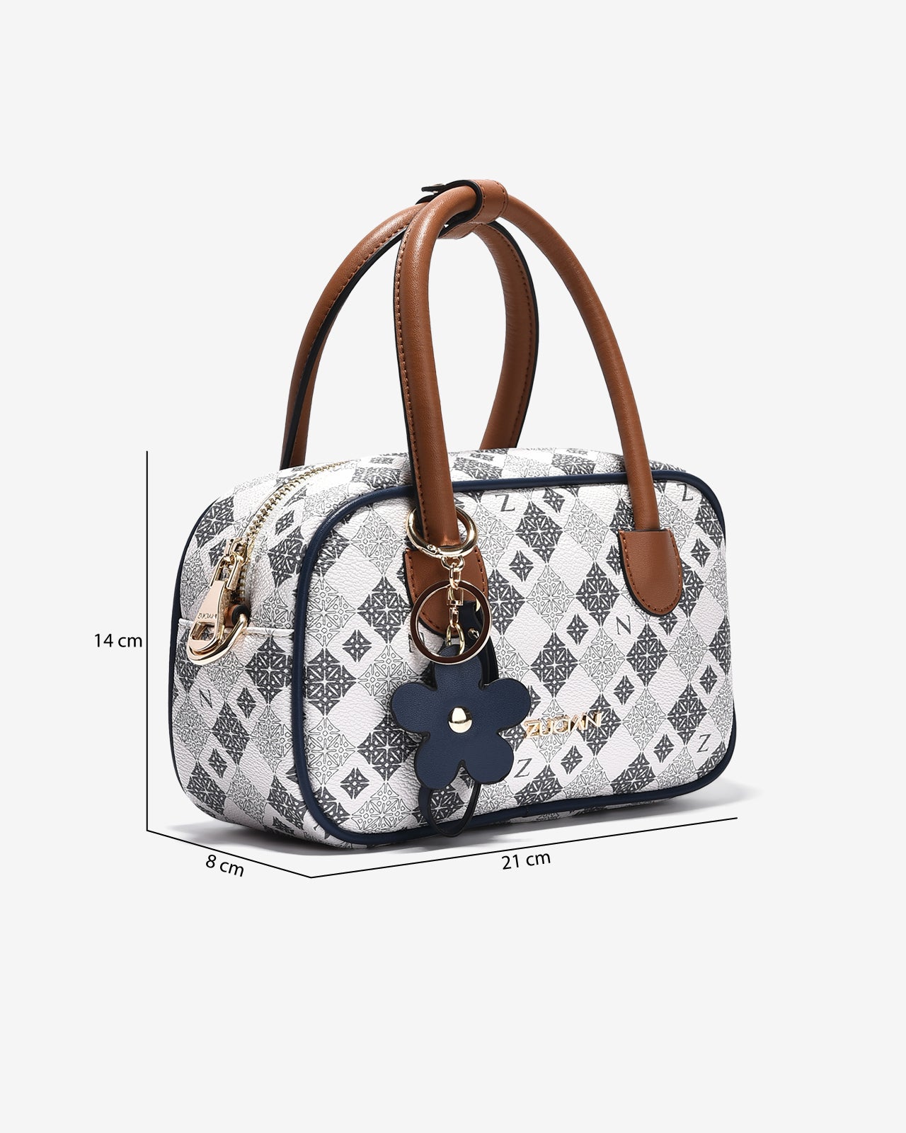 Túi Xách Tay Bowling Zuciani Mono La Fleur N01-JYP6-Xanh Color1