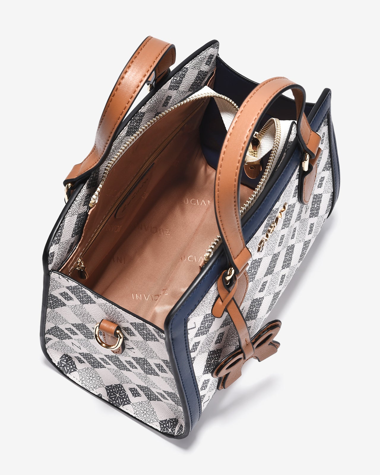 Túi Xách Tay Đeo Chéo Dạng Hộp Zuciani Mono La Fleur N05-JYQ1-Xanh Color1