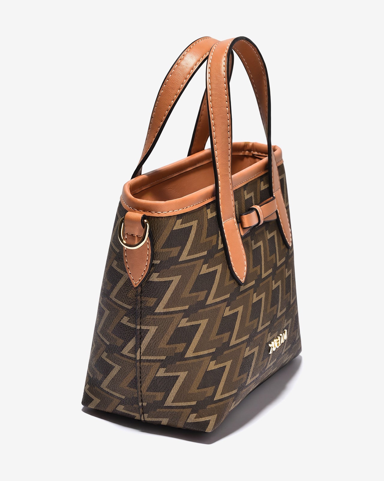 Túi Xách Phối Nơ Zuciani Monogram Zen N04-JYR4Nâu Color1