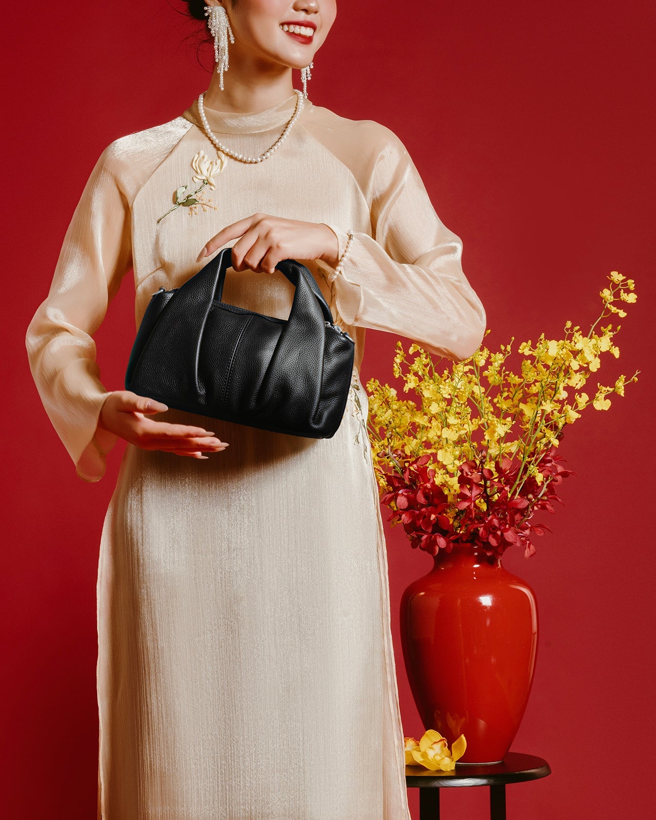 Túi Xách Tay Đeo Chéo Duffle Zuciani The Aurum Elegantia N24-TM24Đen Color1