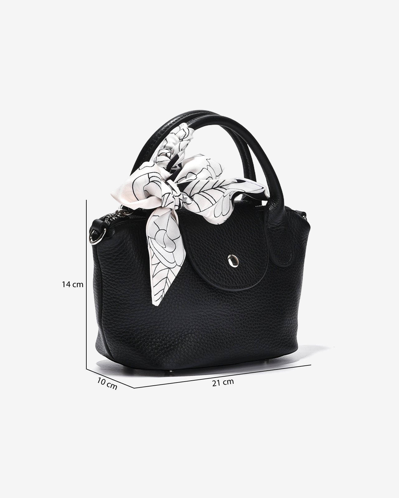 Túi Xách Tay Đeo Vai Kèm Khăn Zuciani The Aurum Elegantia N26-TM26-Đen Color1