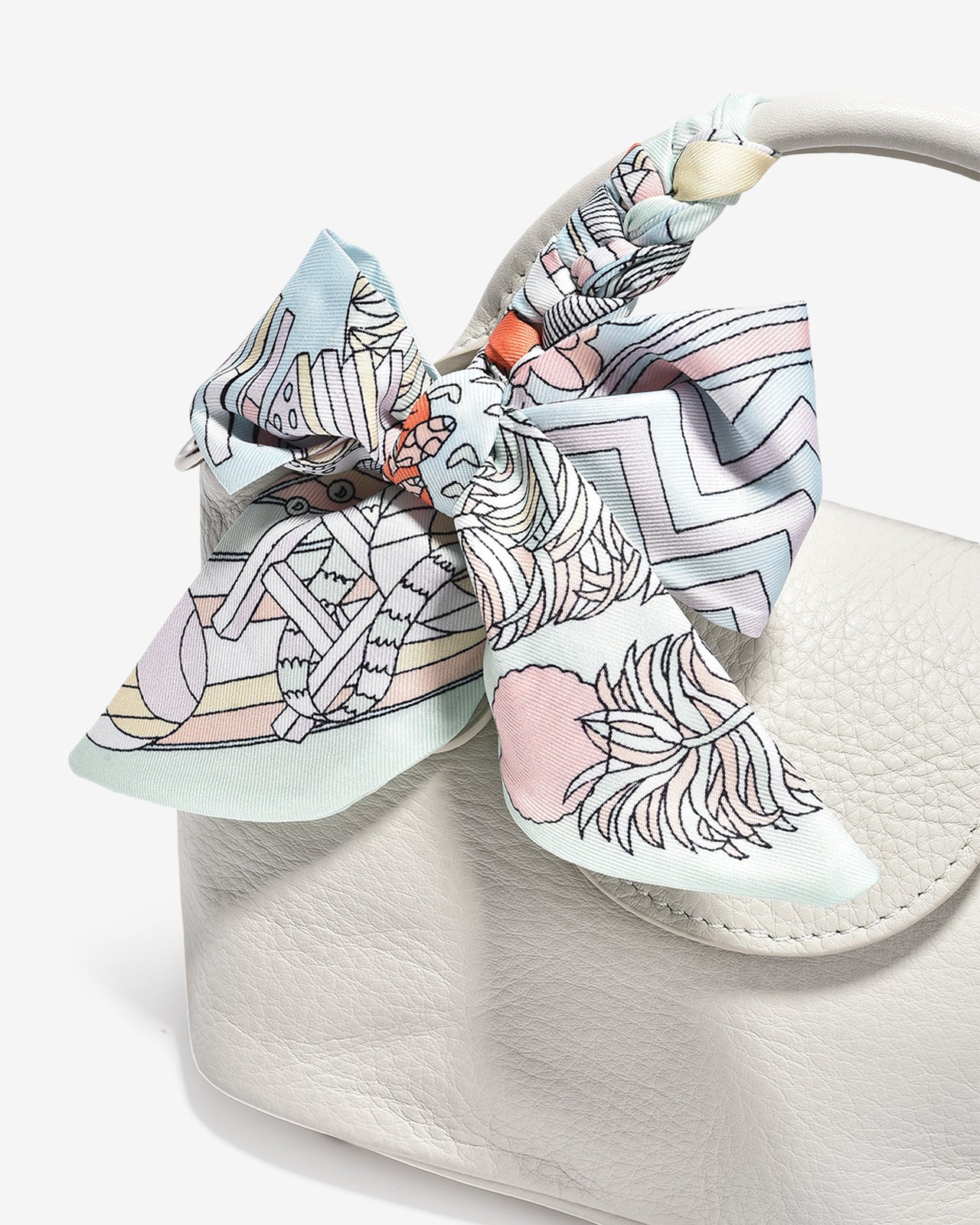 Túi Xách Tay Đeo Vai Kèm Khăn Zuciani The Aurum Elegantia N26-TM26-Kem Color1