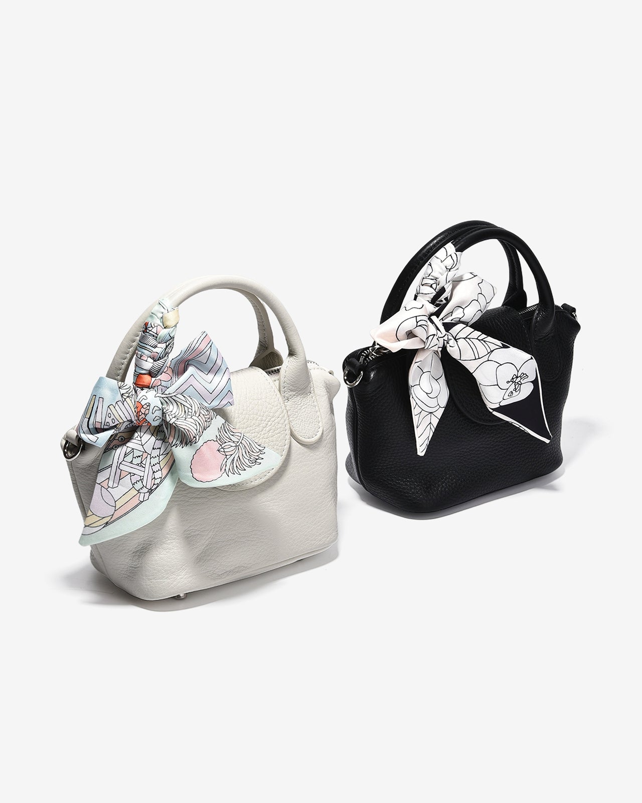 Túi Xách Tay Đeo Vai Kèm Khăn Zuciani The Aurum Elegantia N26-TM26-Kem Color1