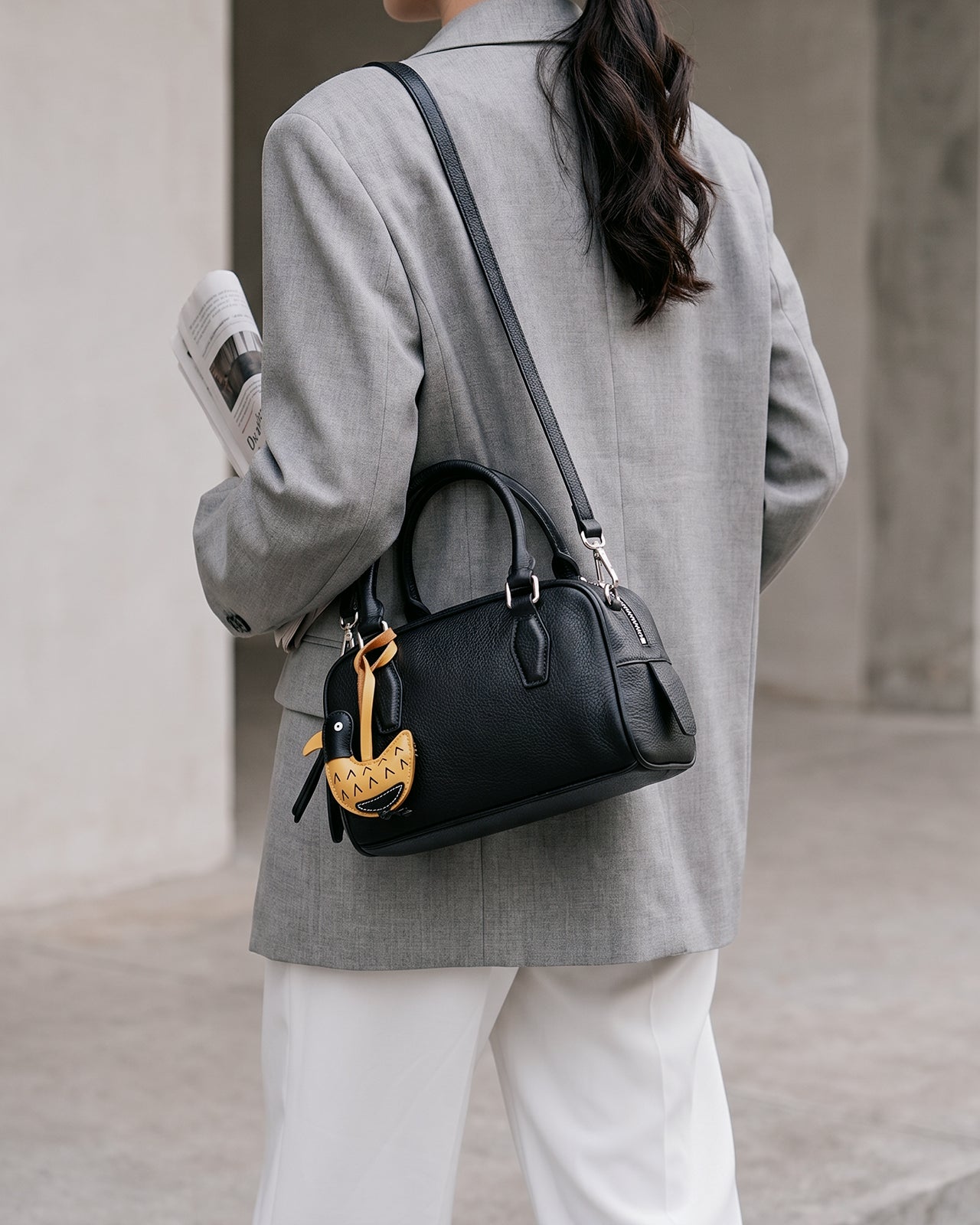 Túi Xách Tay Duffle Kèm Charm Zuciani The Aurum Elegantia N30-TM30Đen Color1