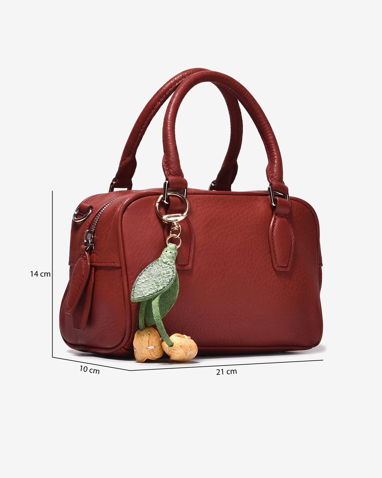 Túi Xách Tay Duffle Kèm Charm Zuciani The Aurum Elegantia N30-TM30Đỏ Color1