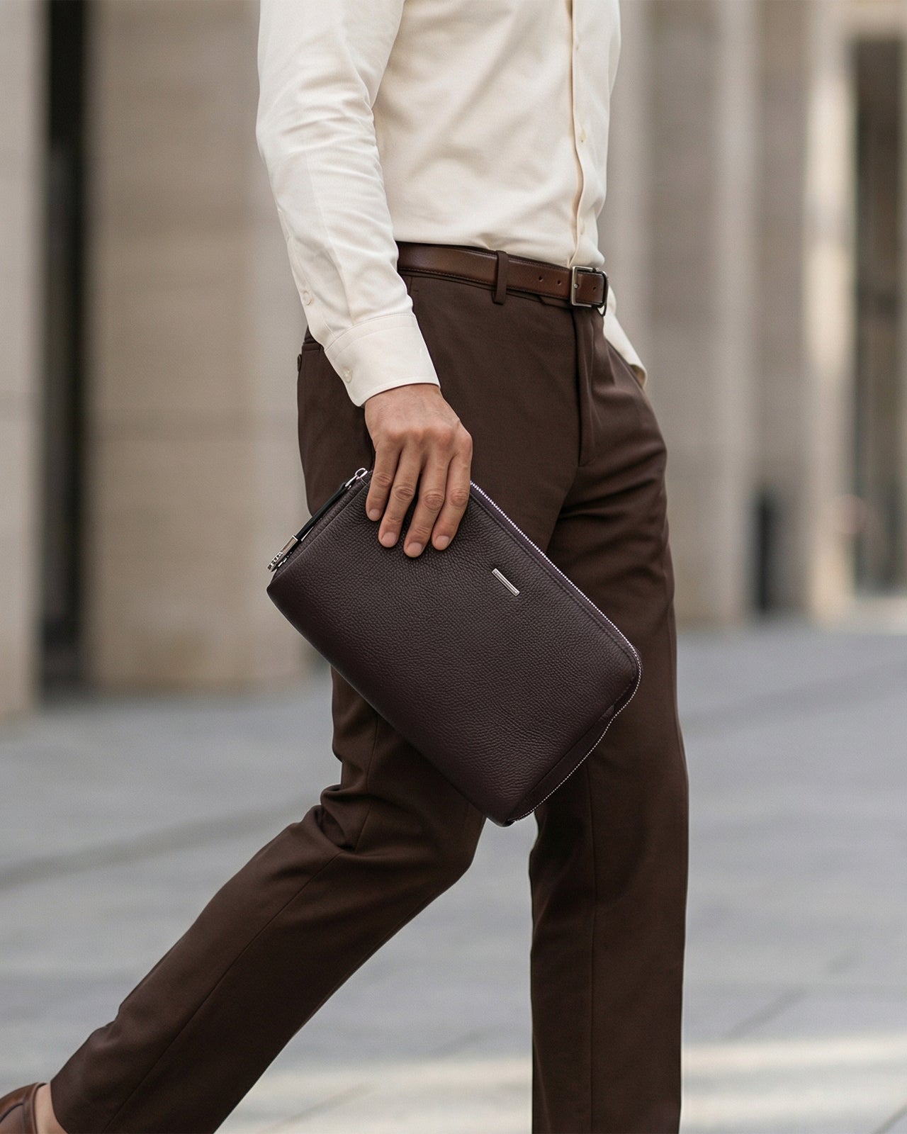 Ví Cầm Tay Ngang Nam Zuciani Modern Spirit N14-LF14Nâu Color1