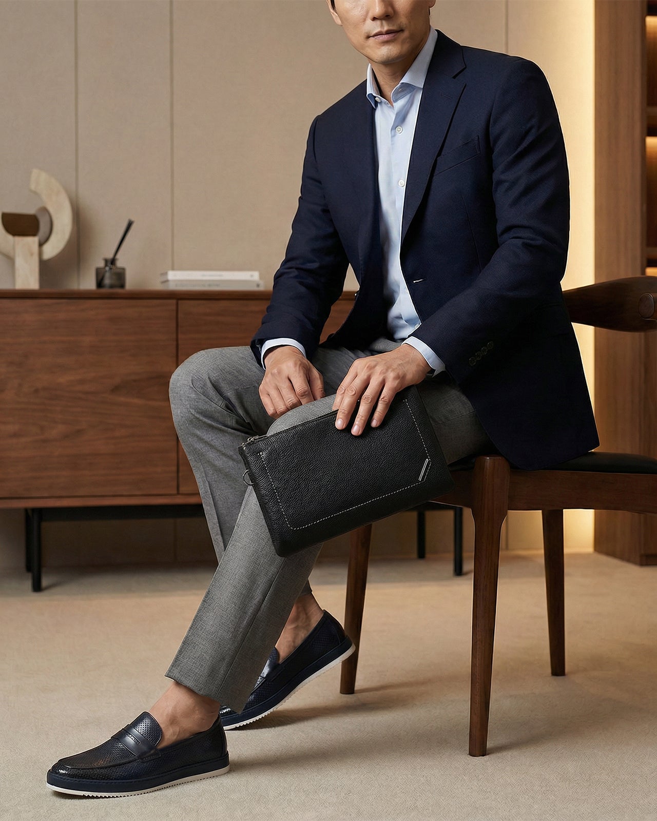 Ví Cầm Tay Nam Zuciani Modern Spirit N15-LF15Đen Color1