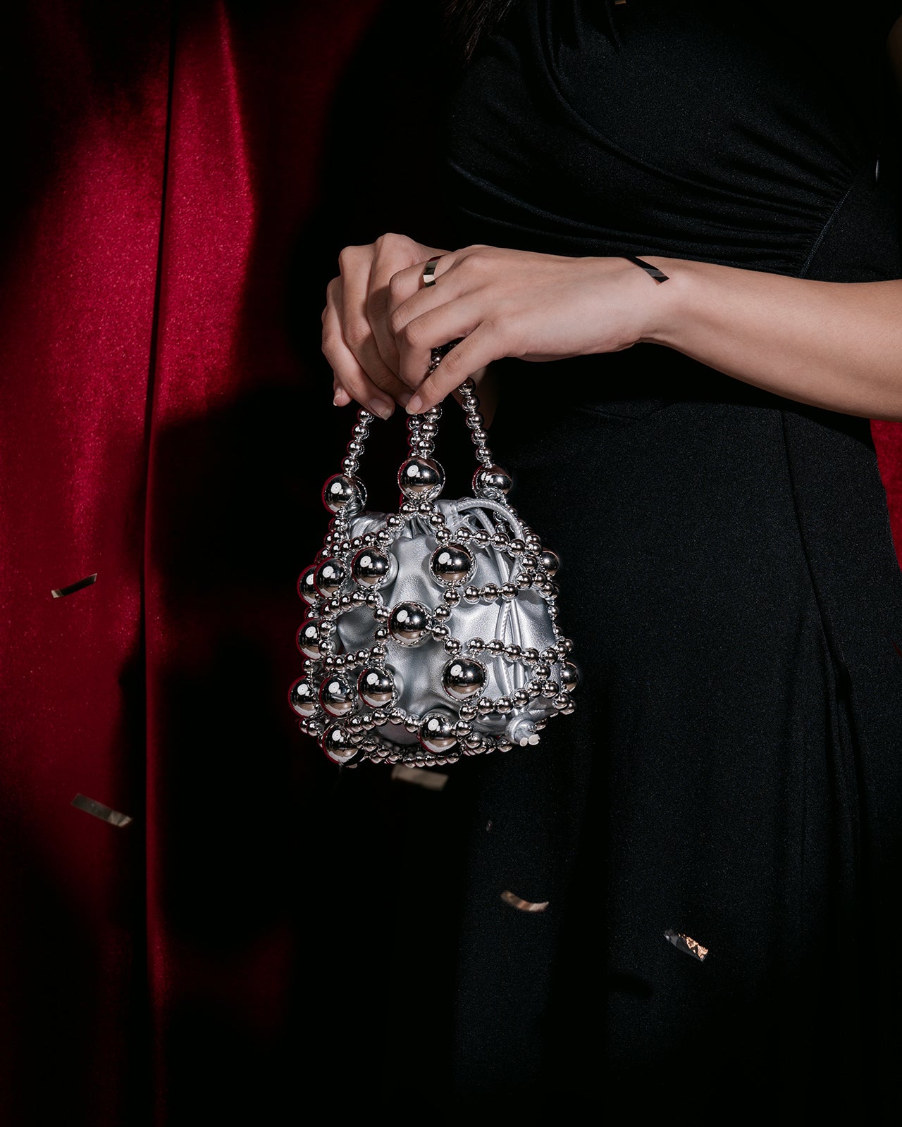 Túi Đeo Chéo Đi Tiệc Phủ Hạt Sang Trọng Zucia The Luminara N03-JS03Xám Color1