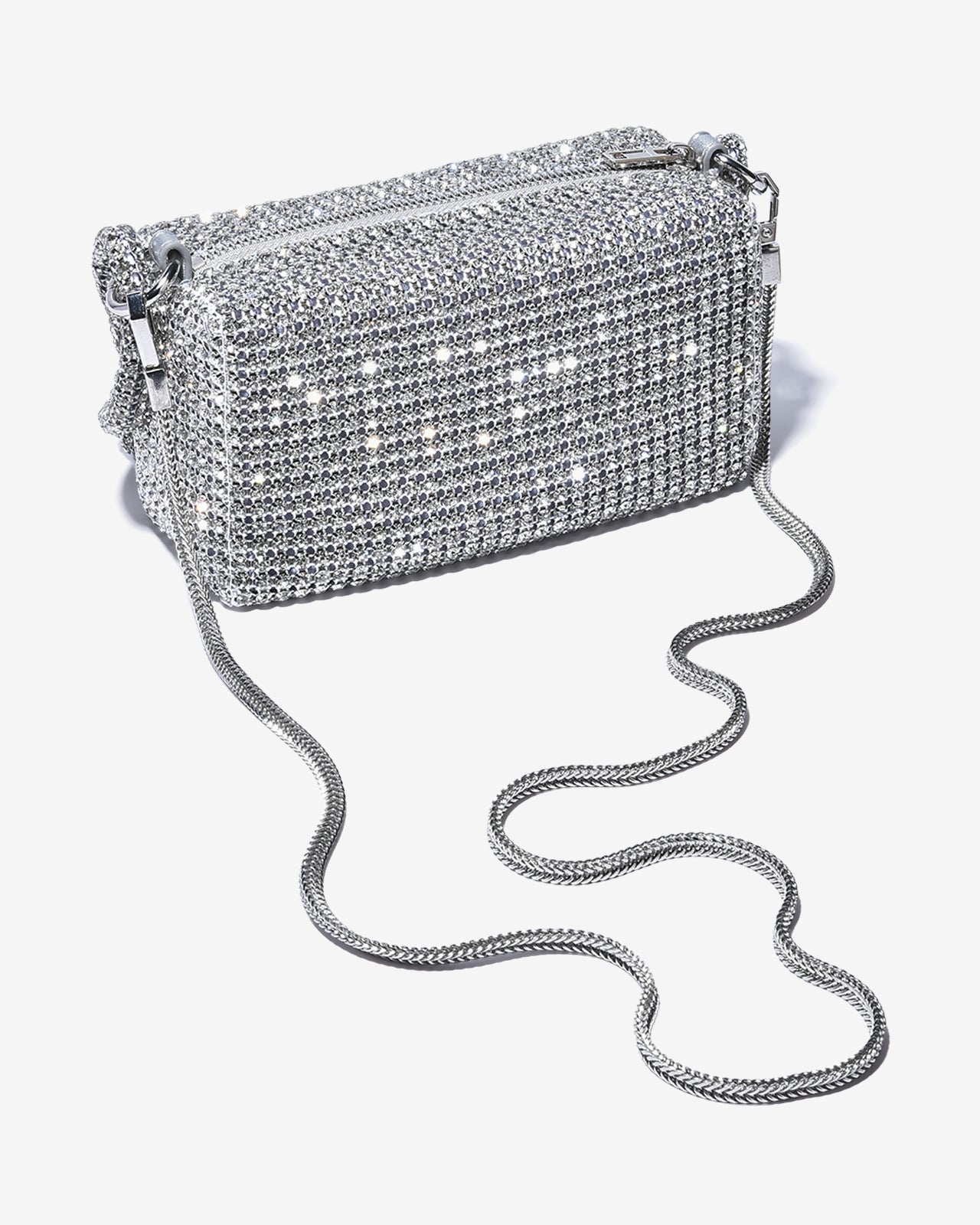 Túi Đeo Vai Đi Tiệc Quai Xoắn Đính Đá Zucia The Luminara N07-JS07-Trắng Color1