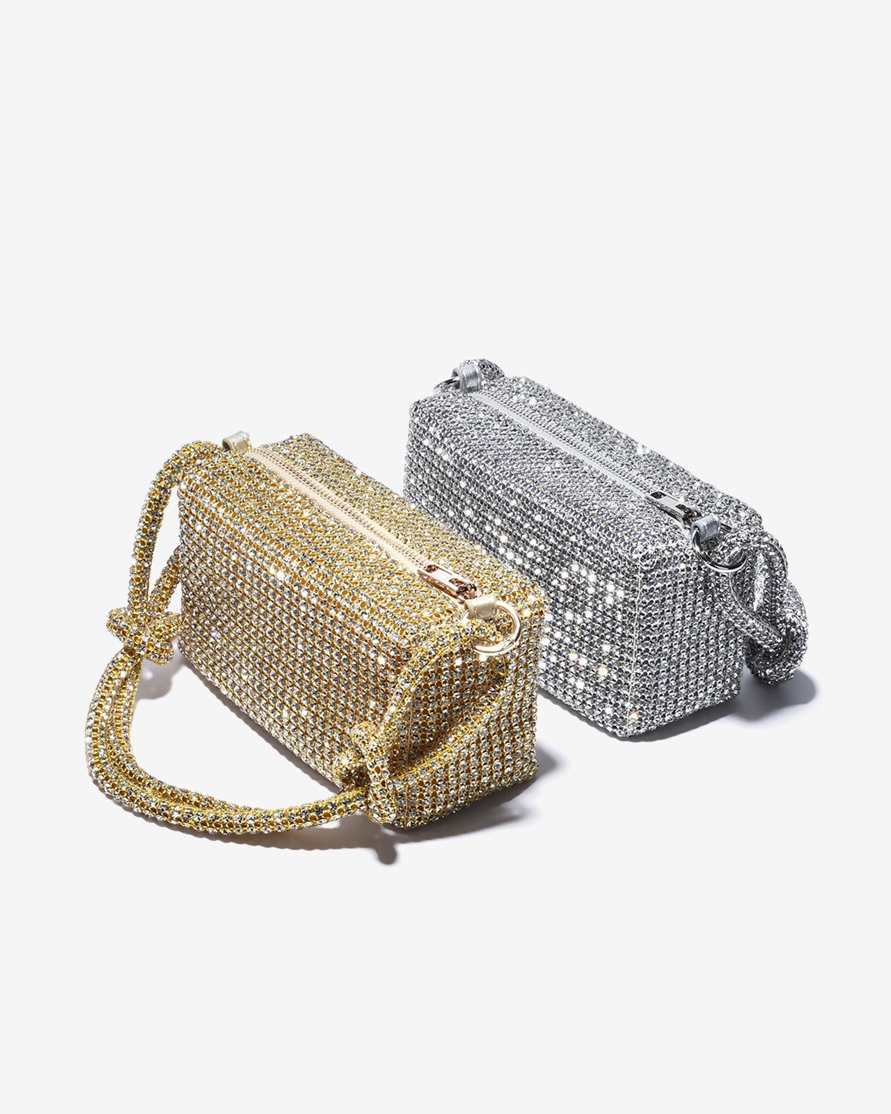 Túi Đeo Vai Đi Tiệc Quai Xoắn Đính Đá Zucia The Luminara N07-JS07Trắng Color1