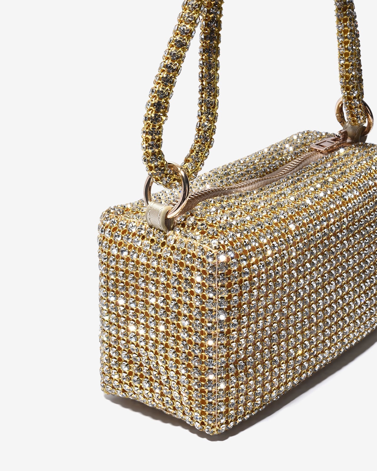 Túi Đeo Vai Đi Tiệc Quai Xoắn Đính Đá Zucia The Luminara N07-JS07Vàng Color1