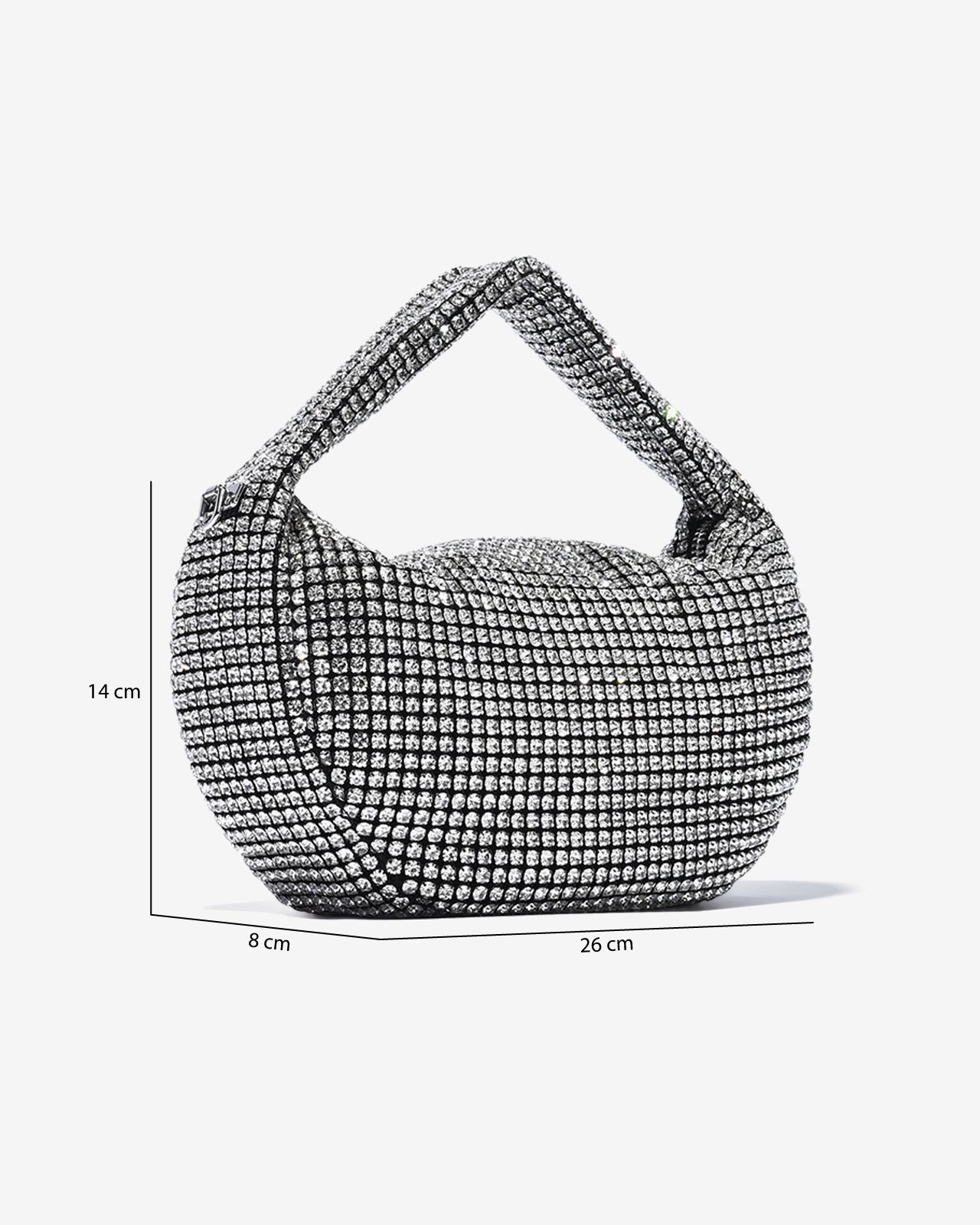 Túi Đi Tiệc Xách Tay Đính Đá Lấp Lánh Zucia The Luminara N09-JS09-Trắng Color1