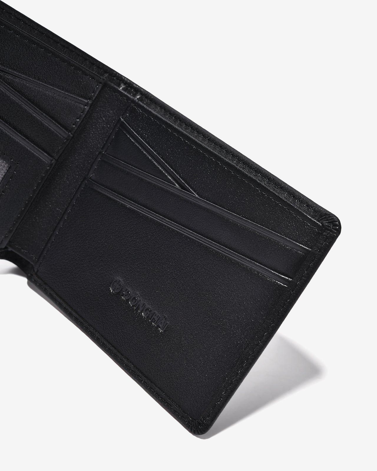 Ví Ngang Nam Đông Hải Viền Chỉ Nổi-KT17-Đen Color1