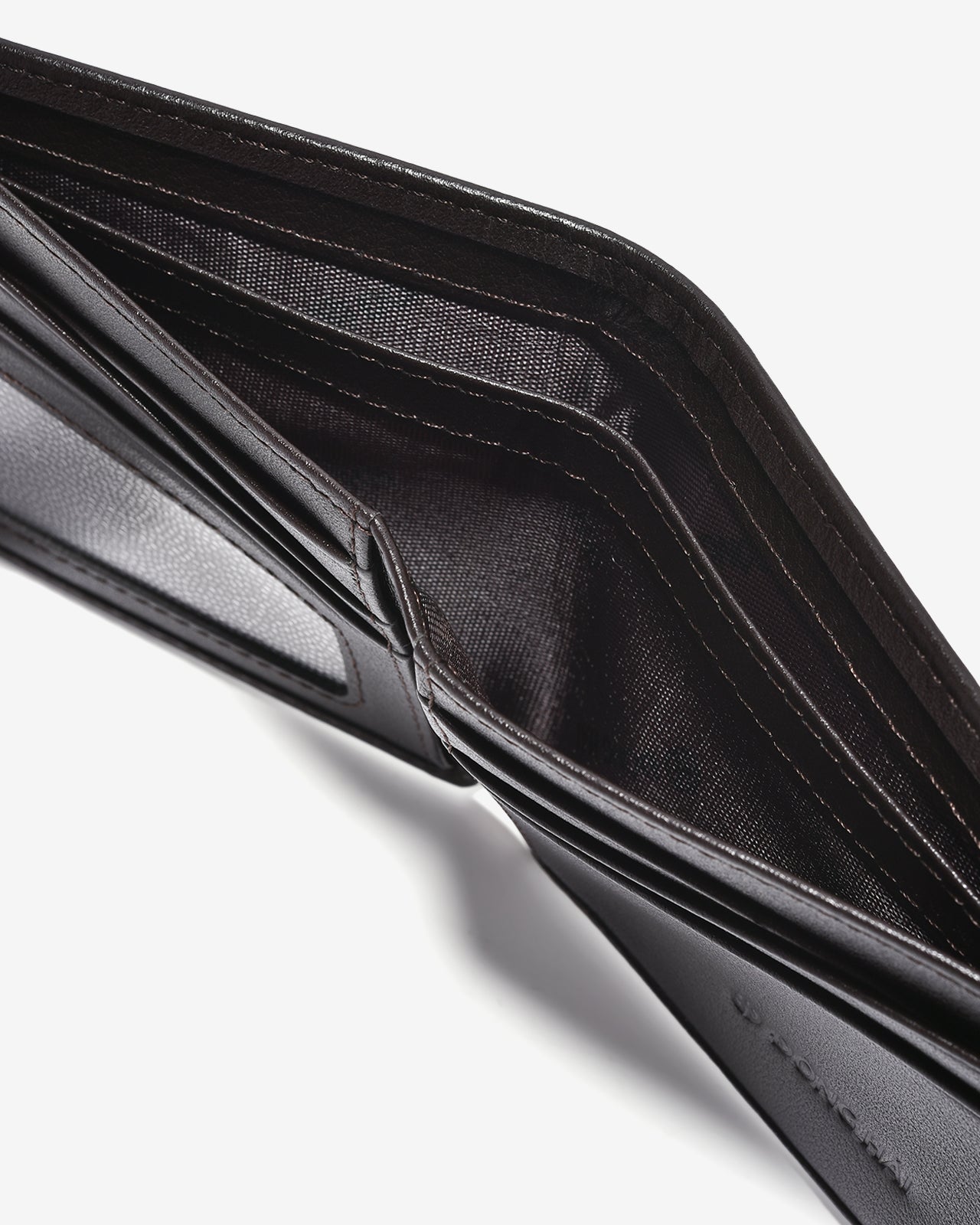 Ví Ngang Nam Đông Hải Viền Chỉ Nổi-KT17-Nâu Color1