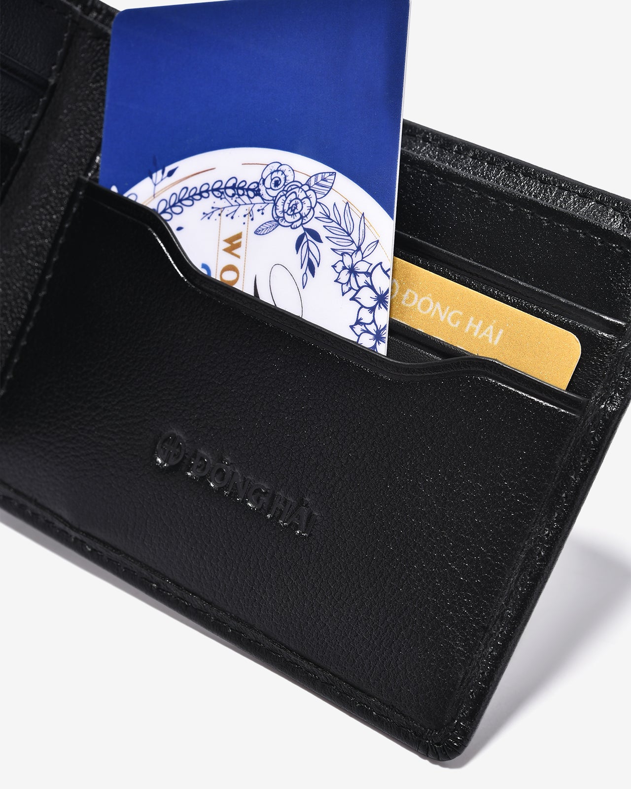 Ví Ngang Nam Đông Hải Logo Mạ Vàng-KT18-Đen Color1