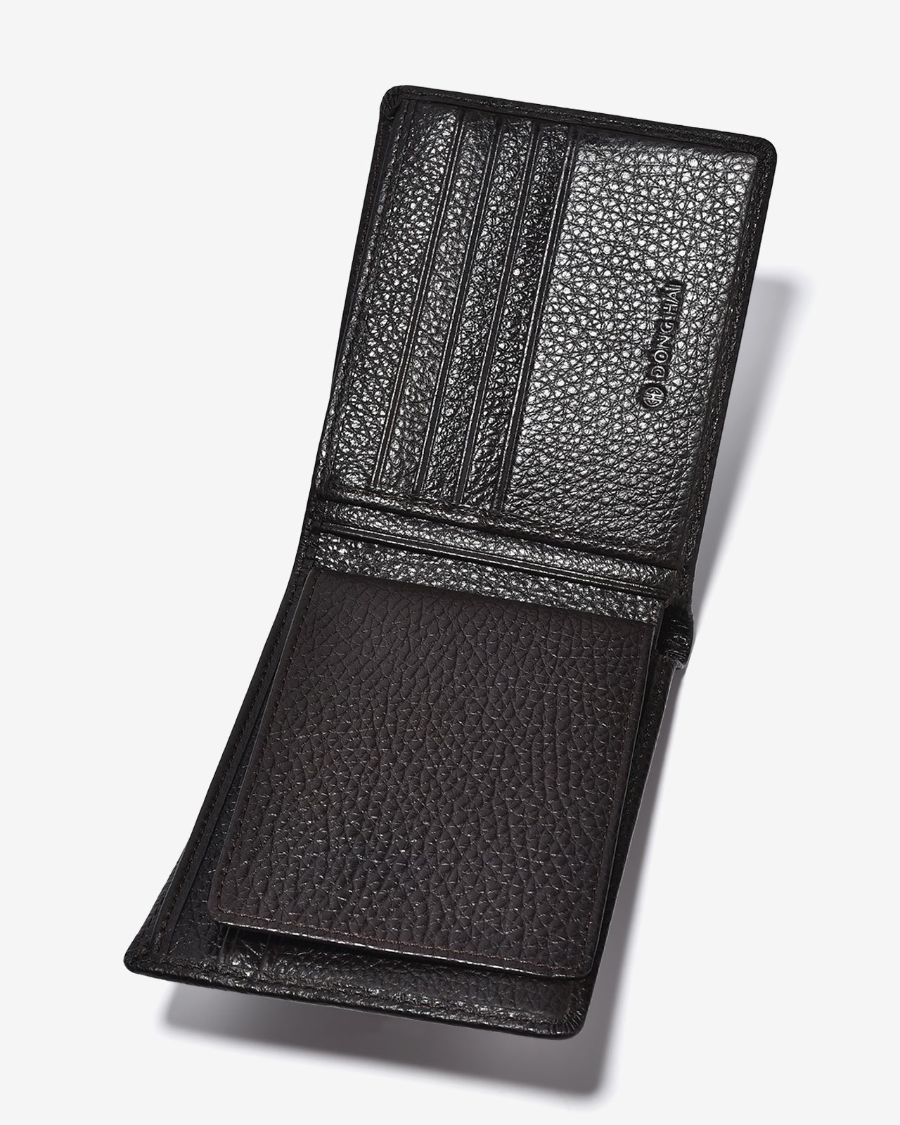 Ví Nam Đông Hải Da Vân Dập Logo-KT19-Nâu Color1