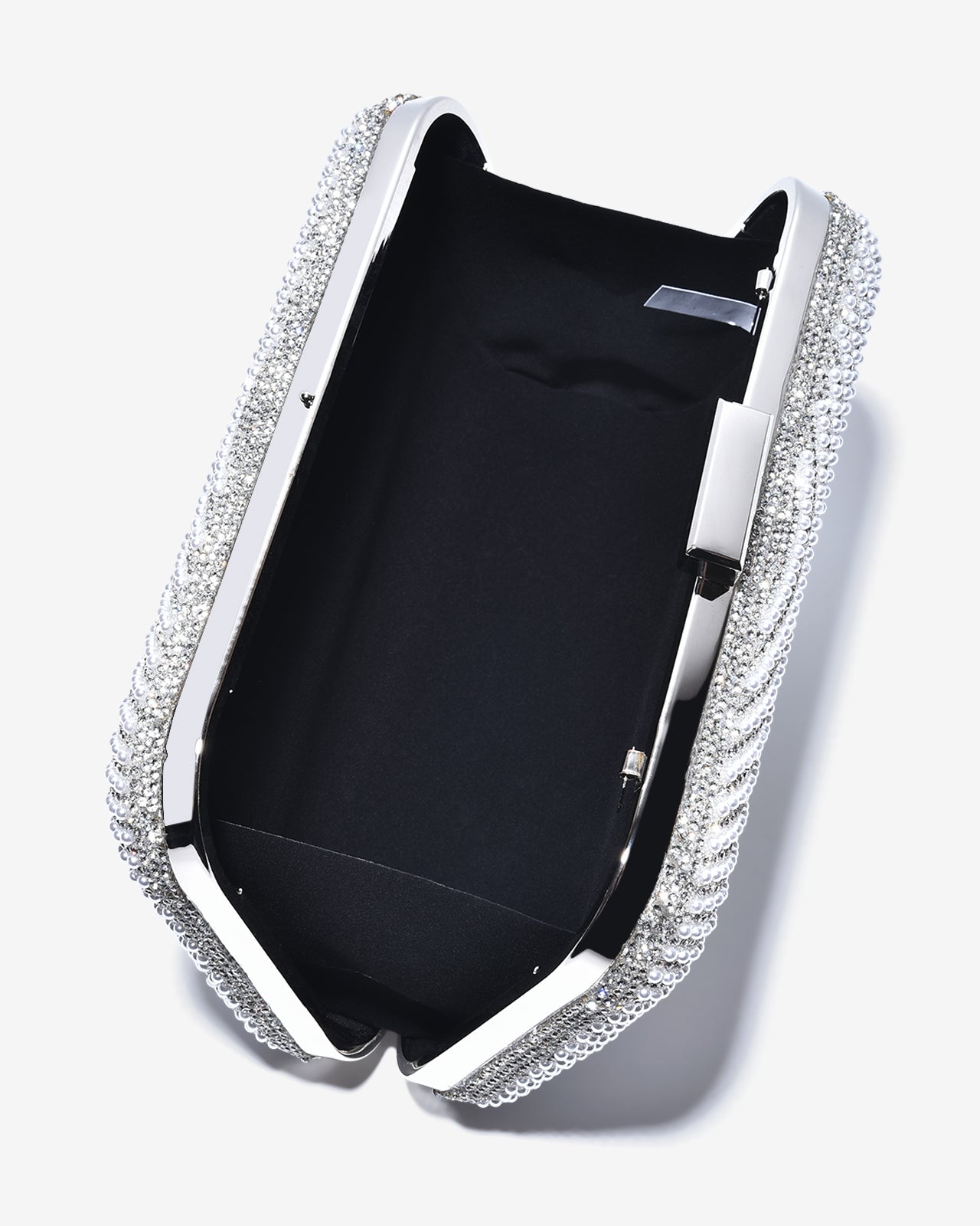 Ví Cầm Tay Nữ Dáng Hộp Phối Đá Zucia Dance With Me N10-JM10-Trắng Color1