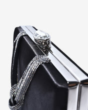 Ví Cầm Tay Clutch Dáng Hộp Phối Dây Đá Zucia Dance With Me N11-JM11-Đen Color1