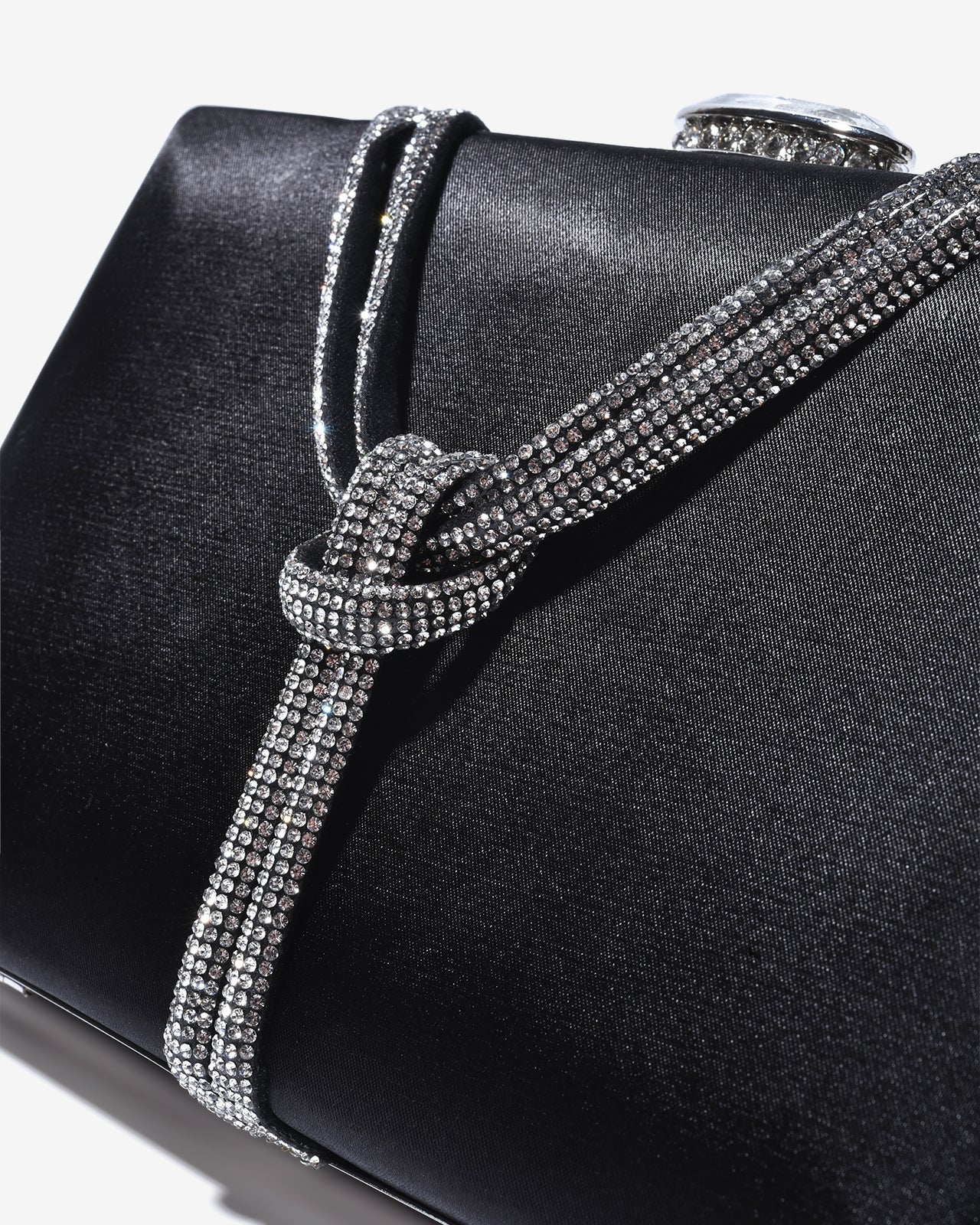 Ví Cầm Tay Clutch Dáng Hộp Phối Dây Đá Zucia Dance With Me N11-JM11-Đen Color1