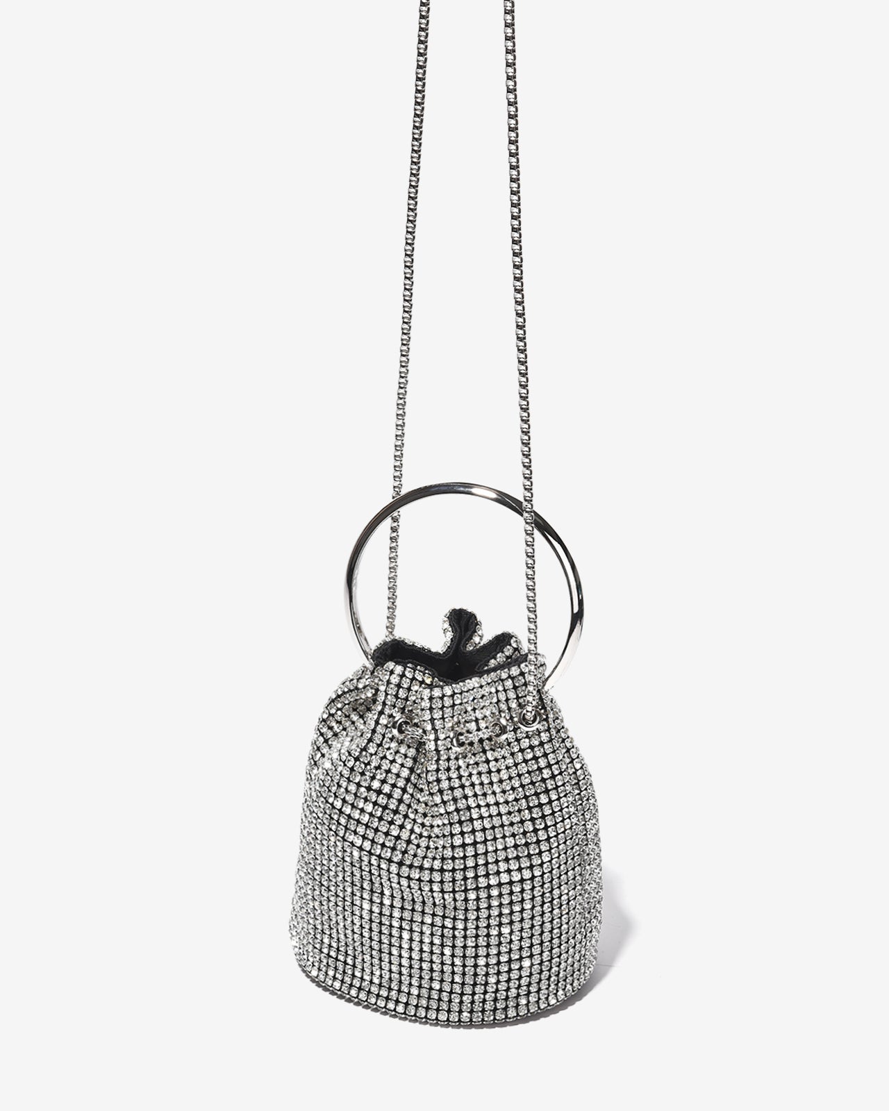Túi Đeo Chéo Dây Rút Phối Đá Lộng Lẫy Zucia The Luminara N04-JS04Trắng Color1