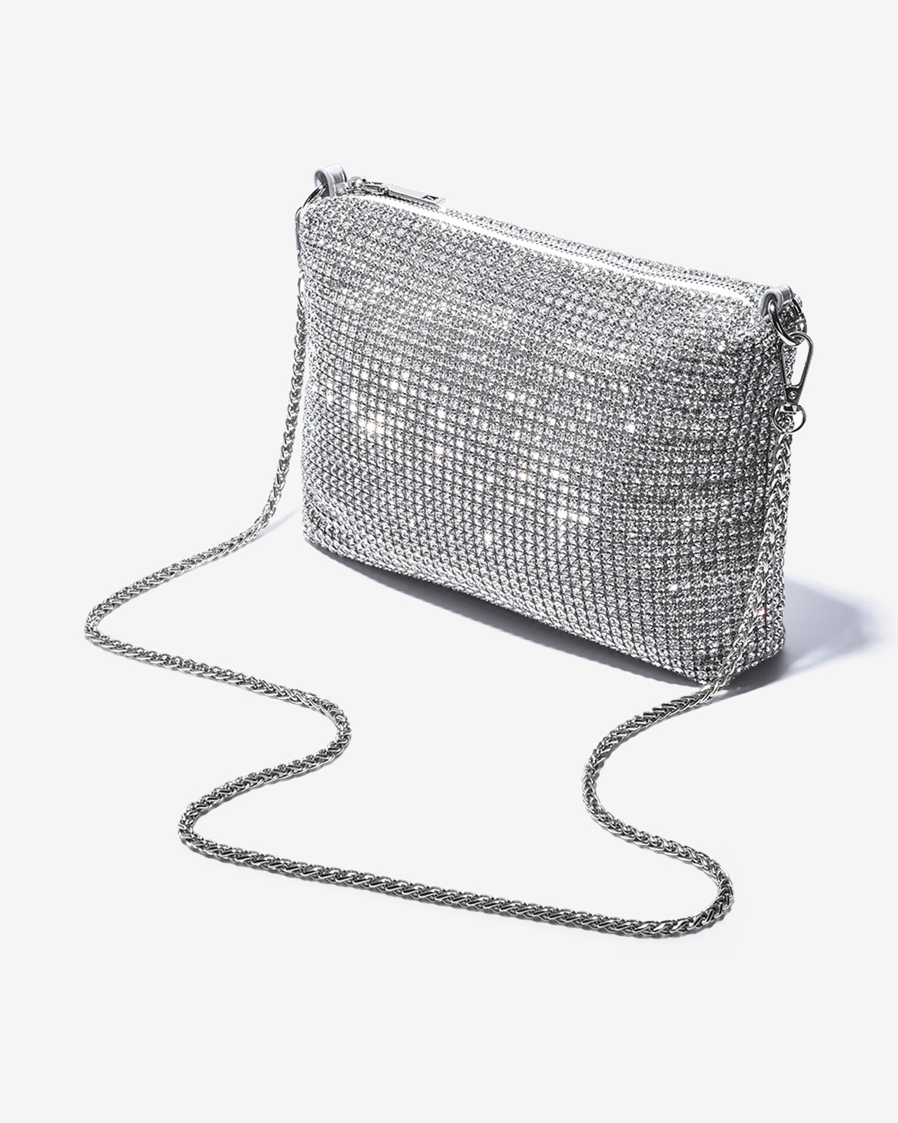 Túi Cầm Tay Đi Tiệc Đính Đá Dáng Chữ Nhật Zucia The Luminara N10-JS10-Trắng Color1