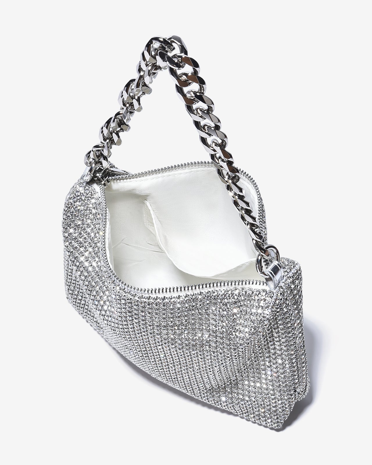 Túi Cầm Tay Đi Tiệc Đính Đá Dáng Chữ Nhật Zucia The Luminara N10-JS10-Trắng Color1