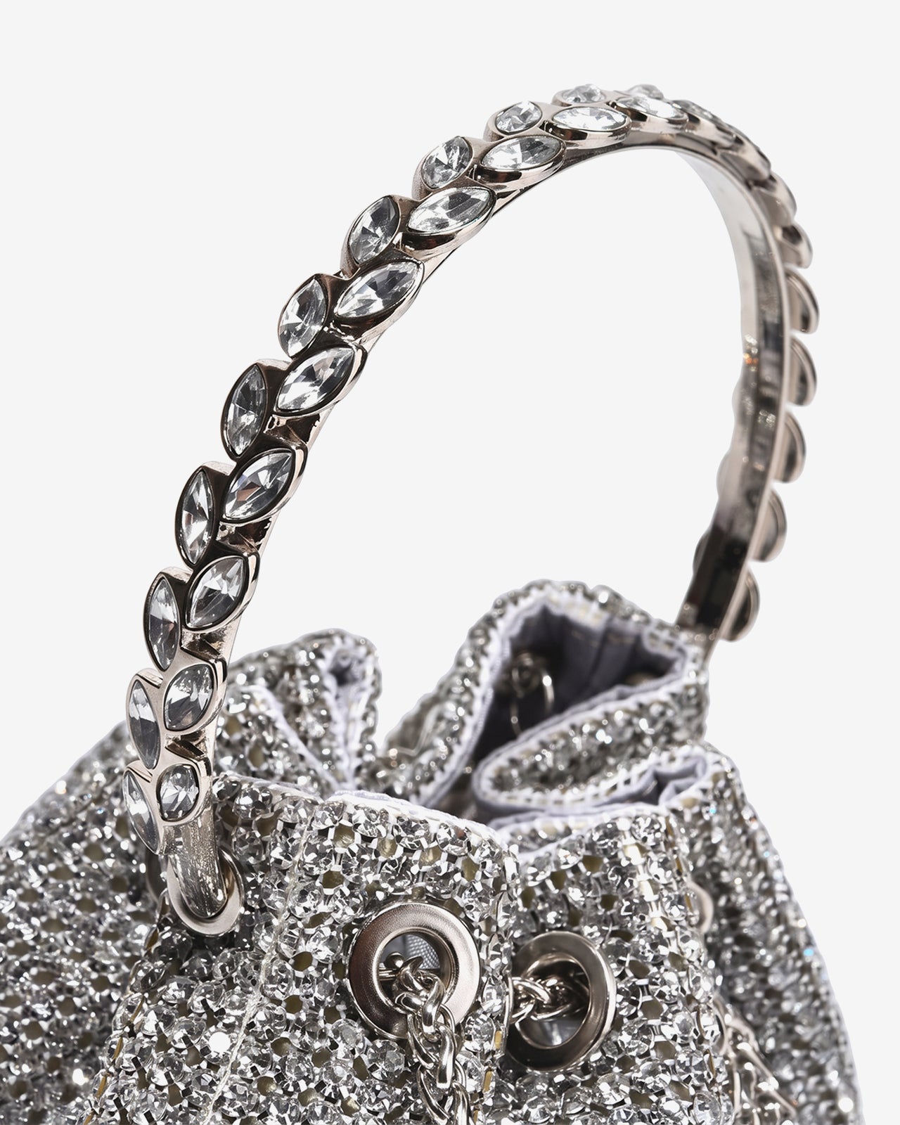 Túi Cầm Tay Đi Tiệc Đính Đá Dây Rút Zucia The Luminara N17-JS17Trắng Color1