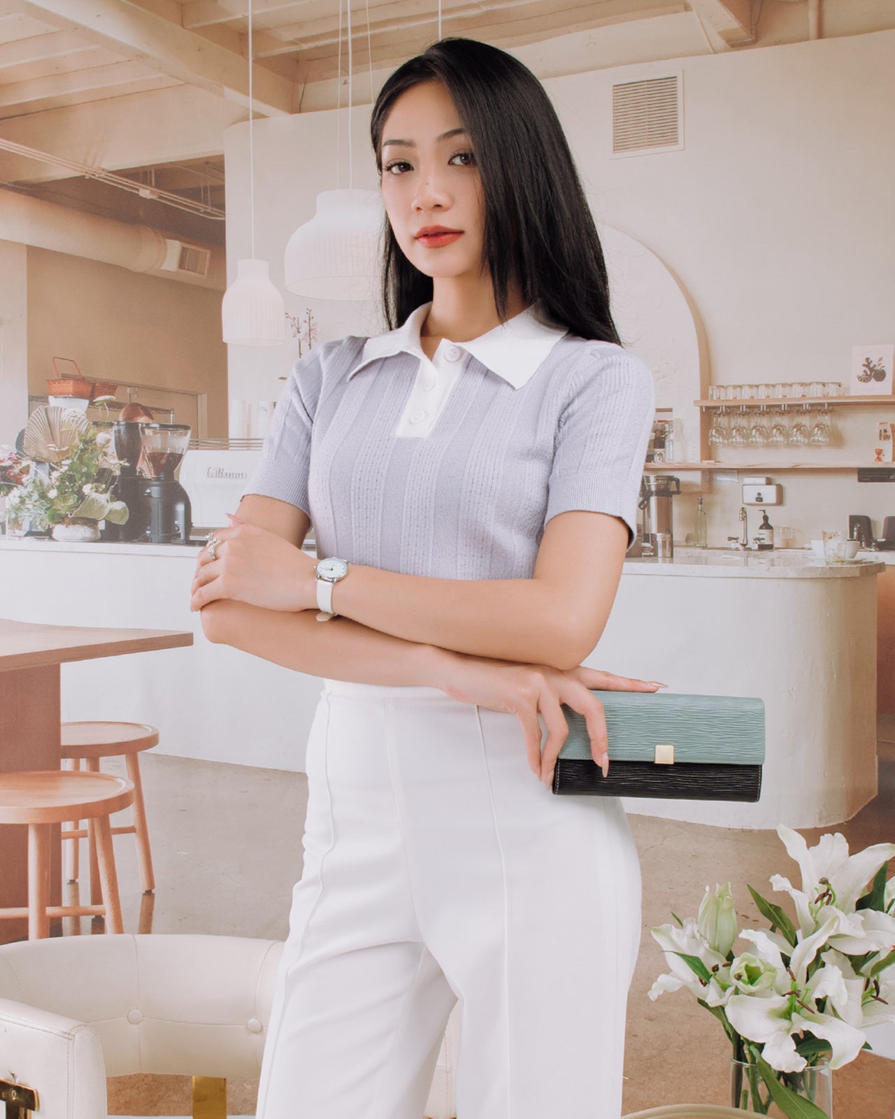 Ví Cầm Tay Nữ Zuciani Fold Of Love N02-DN02Xanh Color1