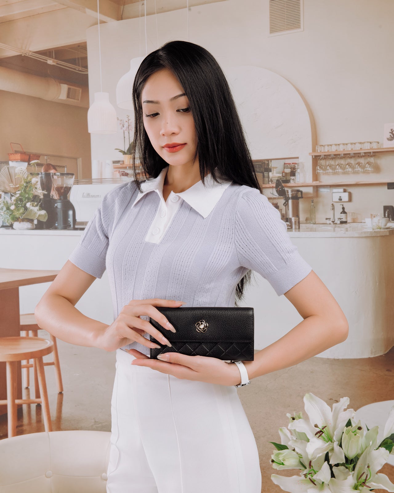 Ví Cầm Tay Nữ Zuciani Fold Of Love N07-DN07Đen Color1