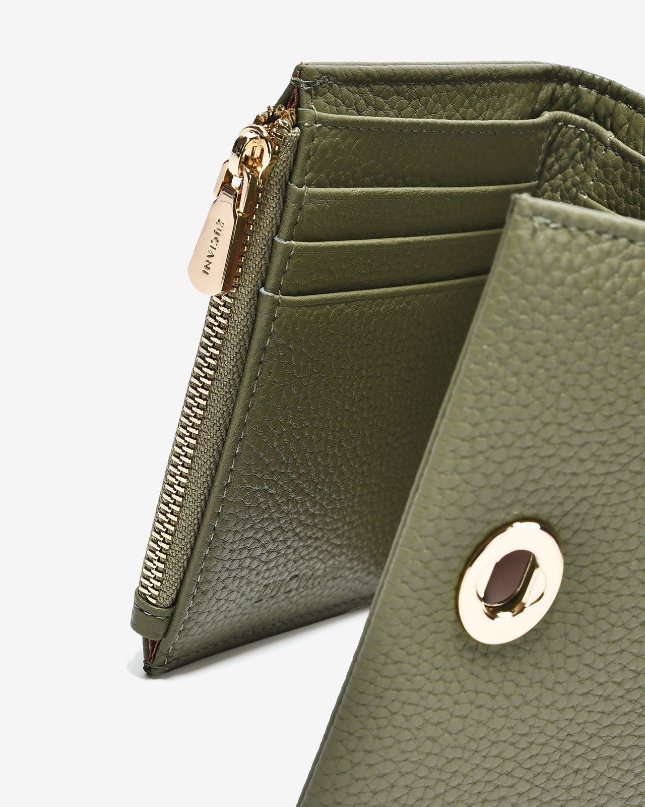 Ví Cầm Tay Dáng Vuông Nữ Zuciani The Artisan N17-JC45-Xanh Lá Color1