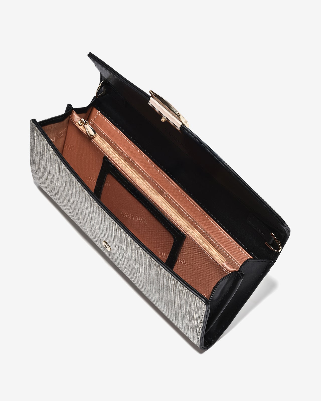 Ví Cầm Tay Đi Tiệc Ánh Nhũ Zuciani The New Classic N01-JYP4-Vàng Color1