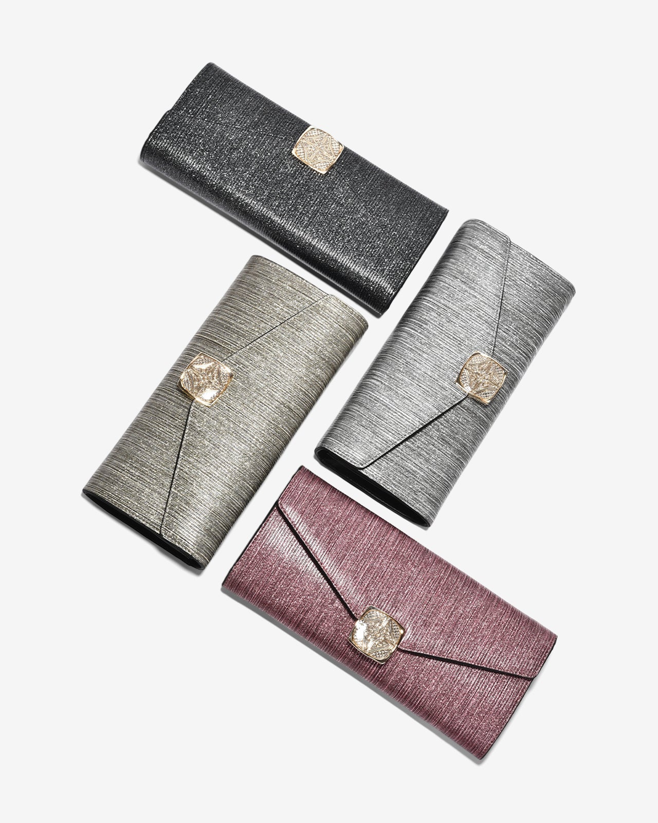 Ví Cầm Tay Đi Tiệc Ánh Nhũ Zuciani The New Classic N01-JYP4-Xám Color1